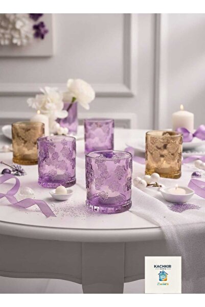 KACHKIRHOME Su Bardağı Tatlı Bardağı yada Mumluk için kullanabileceğiniz 4 lü...