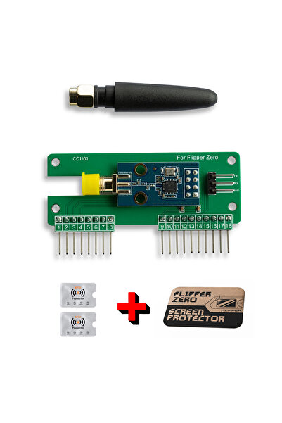 UnderShop CC1101 External Module for Flipper Zero + 2 Screen Protector + 2 ID Card Case