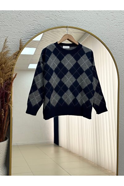 BENAHOLL سترة تريكو قصيرة من إديبي بول بتصميم بقلاوة مقطعة - Zİ5579 أنثراسيت