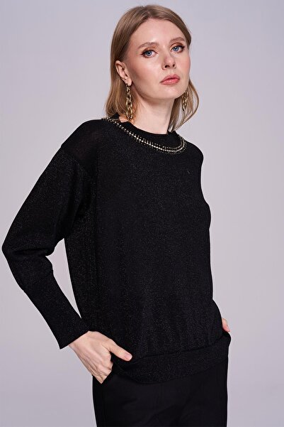 Journey O Yaka-Yaka Boncuk Detaylı, Triko