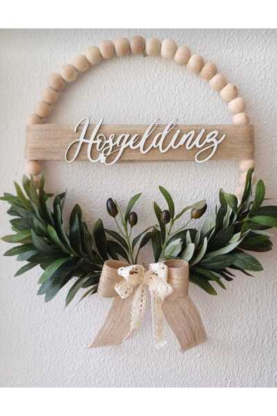 shop Ahşap Boncuk Detaylı Kapı Süsü Duvar Dekoru Hediyelik