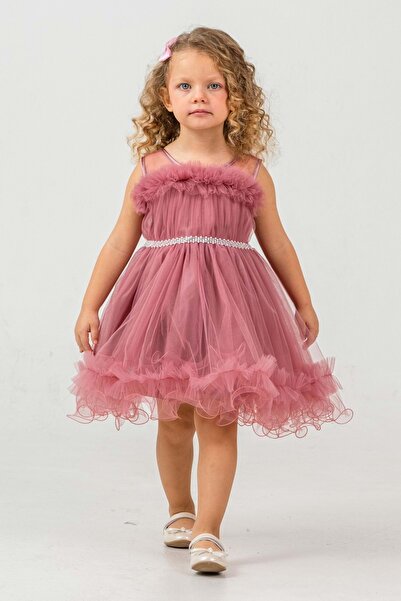Mnk Baby&Kids فستان سهرة للفتيات من أريزونا M00782 باللون الوردي المجفف