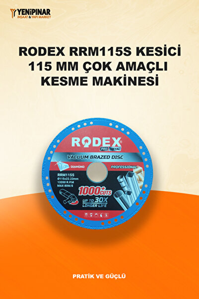 Rodex RRM115S Kesici | 115 mm Çok Amaçlı Kesme Makinesi | Pratik ve Güçlü