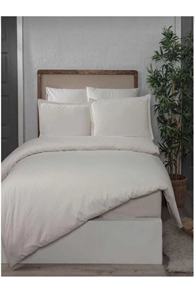 Altınbaşak Poplin Çift Kişilik Nevresim Takımı Infinity Ivory