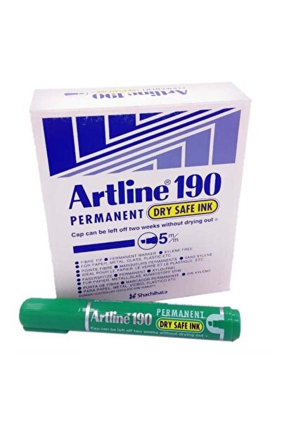 artline 12-Piece Permanent Marker Green EK-190GR