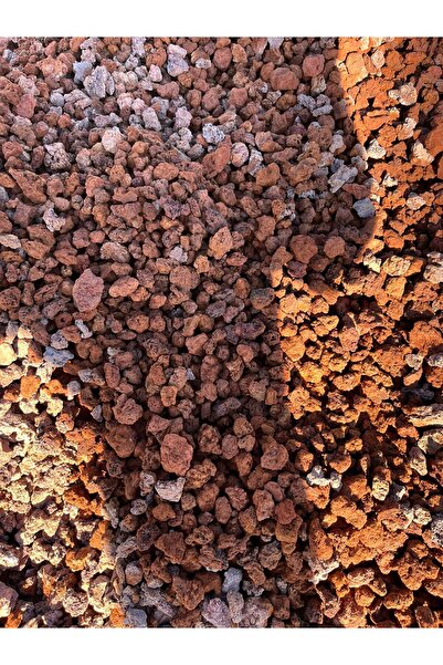 emin ponza Kırmızı Pomza Taşı 4-8 Mm 15 Litre Volkanik Cürüf Ponza Lav Kırığı