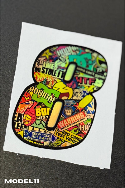 Banxtre 8 (ثمانية) ملصقات ثلاثية الأبعاد (6.4 سم × 8 سم) لسيارة المحرك والكمب...