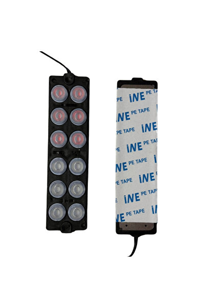 POWERR LED AYDINLATMA 12 Volt 12 Watt 12 Ledli 139x39 mm Animasyonlu Kırmızı ...