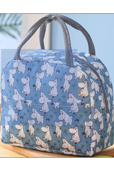 1way Sky blue printed lunch bag