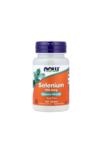 Now Foods السيلينيوم - 100 ميكروجرام من المعادن الأساسية - 100 قرص