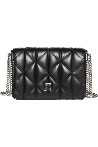 Calvin Klein Kadın Zincir Detaylı Omuz Askılı Şık Tasarımlı Siyah Omuz Çantas...