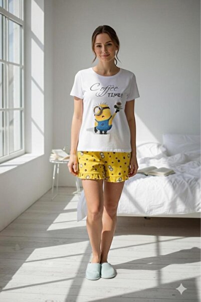 PEMBİŞ HOMEWEAR Γυναικείο Σετ Πιτζάμες Κοντομάνικο Σορτς-sezm-17