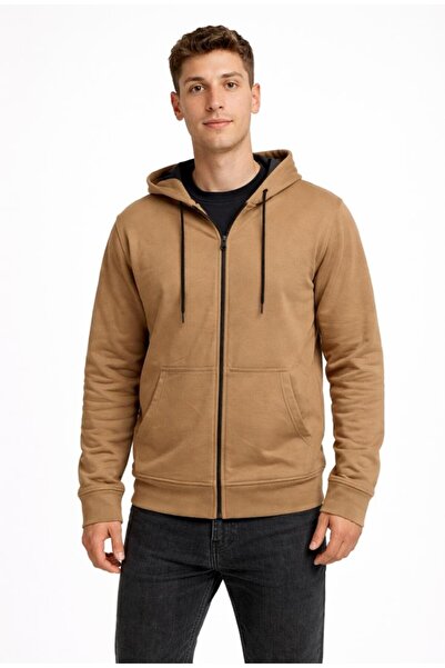 AXXEL Men's Mink 2 Thread Zippered K Hooded Sweatshirt-W1084