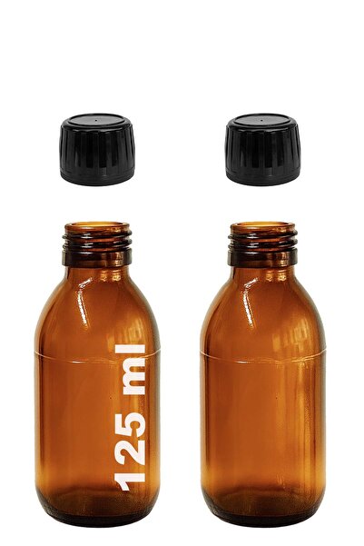 Afracam 125 ml Round Medicine Syrup Bottle 125 Cc Amber Brown Glass Bottle wi...