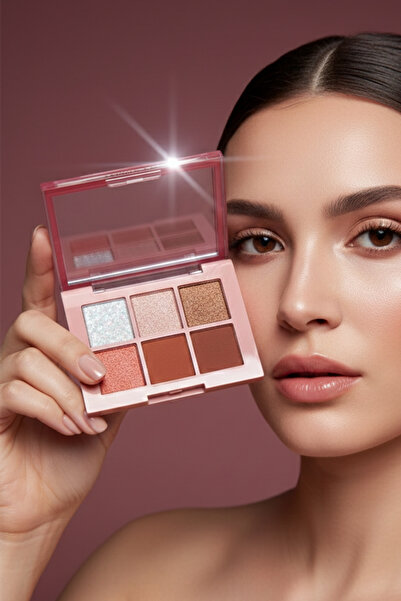 monangel Kadın Kozmetik 6`lı Simli Soft Renkli Göz Far Paleti