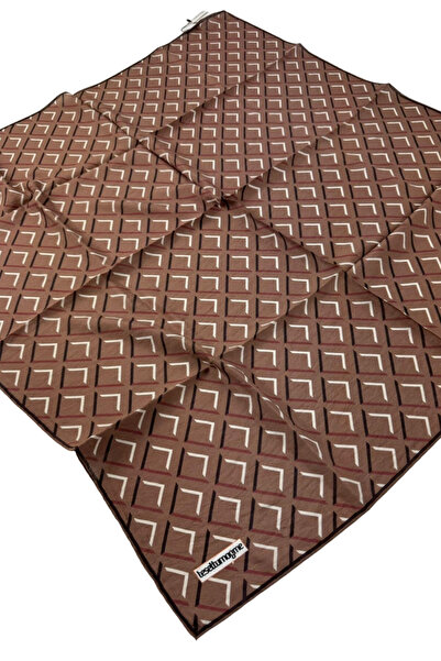 Tesettürnağme EcoZen šal TN2103 Geometrijski uzorak 12-Tan