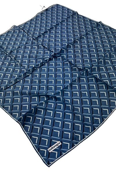 Tesettürnağme EcoZen Κασκόλ TN2103 Γεωμετρικό σχέδιο 01-Indigo