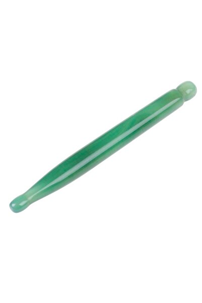 SELA Piatră Gua Sha din jad verde pentru masaj, formă cilindrică, 12 cm