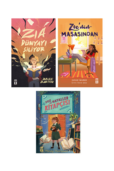 Genç Timaş 5.6.7. Sınıf Okuma Seti 3 Kitap Toz ve Hayaller Kitapçısı-Zia Düny...