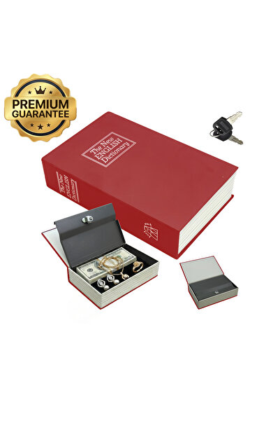 4Berry Kitap Şeklinde Gizli Çelik Kasa - Kilitli Para Kumbarası ve Değerli Eş...