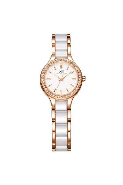 Kenneth Scott Women's Ceramic Watch with Round Hands