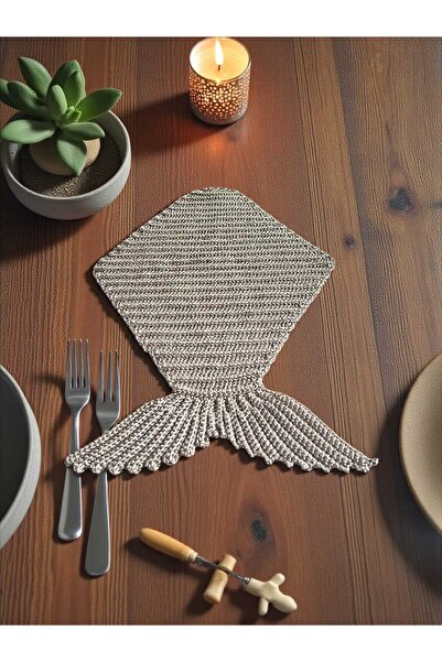 Örgü Sanatı DilekÇak El Örgüsü Polyester Soft Makrome Balık Supla, Dekoratif ...