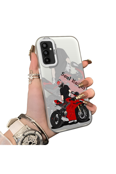 ucuc حافظة سيليكون متوافقة مع هاتف سامسونج جالاكسي M23/M13 ذات حافة صلبة ومضا...