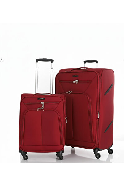 MÇS Lüx Kumaş 2'li Valiz Seti Büyük & Küçük V116