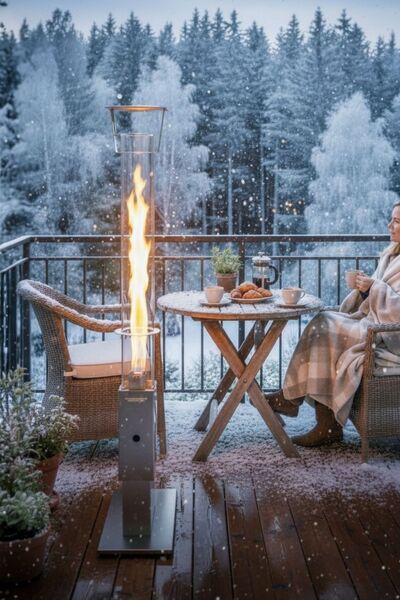 TuruncuFil Pelet Soba, Roket Soba, Kamp, Outdoor, Balkon, Teras, Yüksek Kalite Cam Soba-Pürmüz&Pelet HediyeliB