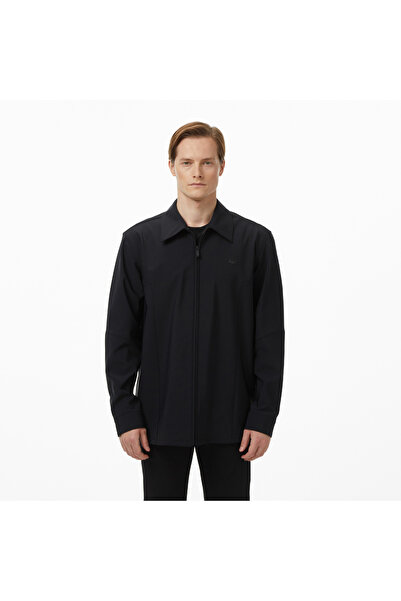 Lacoste Erkek Regular Fit Fermuarlı Siyah Dış Gömlek