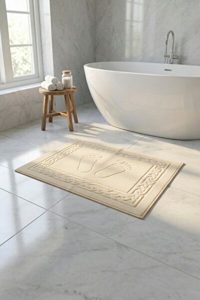 Anılsan Beige Rita Foot Towel - 50X70 Cm, 245 Gr, 100% Cotton, Spa and Hotel Bath Mat, for Daily Use
