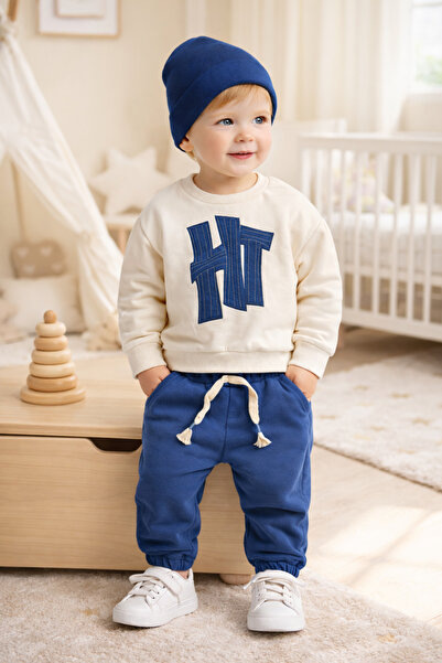 MYZİ STORE Бебешки комплект от 3 части, 100% памук, шапка, удобна кройка, комплект за момчета/момичета