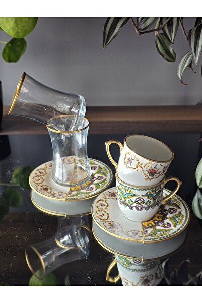 FERMATO Verde Coffee and Tea Set for 2 People