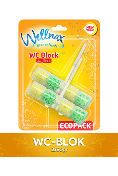 Wellnax breeze refresh ( 2 ADET ) WC Blok Limon – Yoğun Köpük Etkisi, Hijyeni...