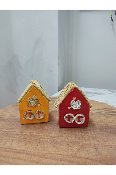 rattan Küçük Dekoratif Fener Ev