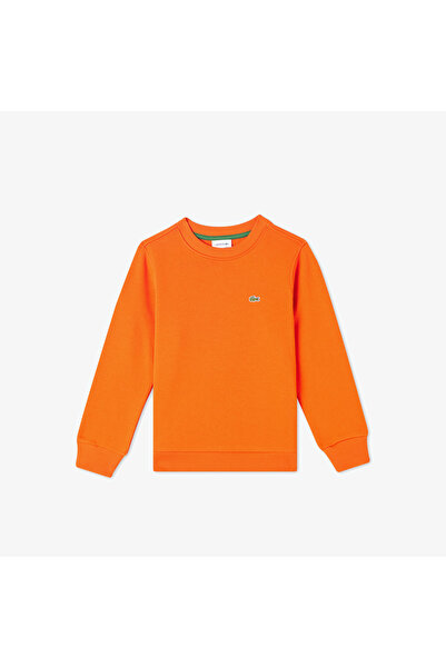 Lacoste Çocuk Bisiklet Yaka Turuncu Sweatshirt