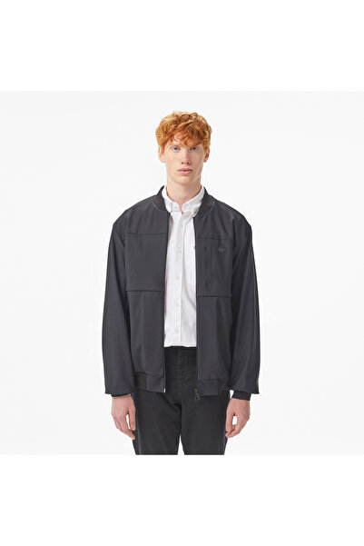 Lacoste Erkek Hakim Yaka Siyah Bomber Ceket