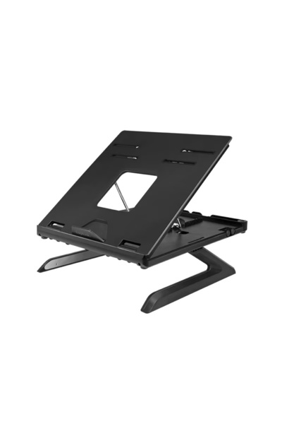 LogiLink Βάση Laptop, 9 θέσεων, 10-15,6", πτυσσόμενη, θήκη smartphone, μαύρη