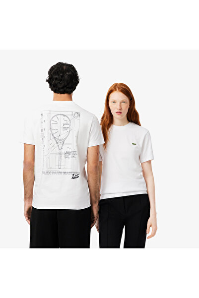 Lacoste Paris Unisex Regular Fit Bisiklet Yaka Beyaz T-Shirt