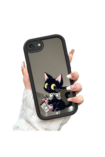 Hontinga iPhone 7/8/SE 2020 2022 Uyumlu Telefon Kılıfı Elma Aynalı Düşüme önl...