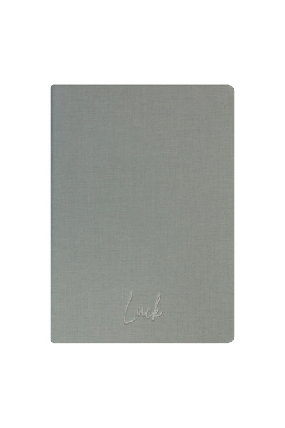 Kum Yayınevi دفتر الحظ - غلاف كتان صلب - مربعات 192 صفحة - 15×21.3 سم - رمادي