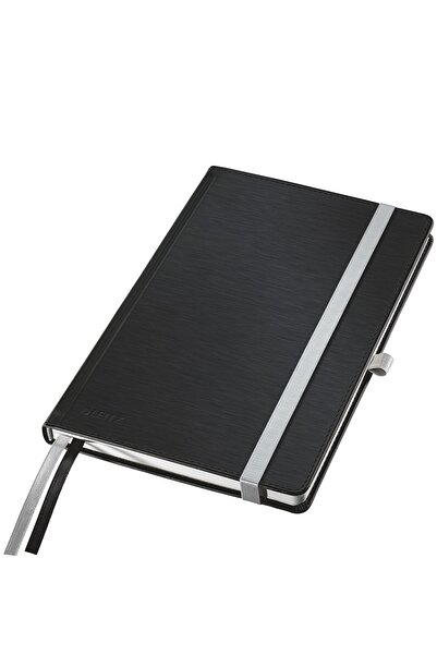 Leitz Caiet de birou Style, coperta dura, FSC, reciclabil, A5, 80 coli, matematica, negru-satin