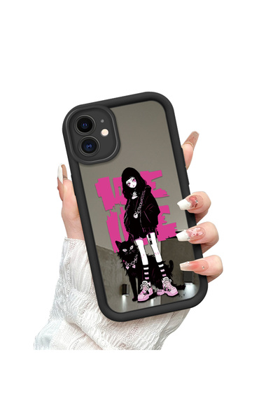 Hontinga حافظة هاتف متوافقة مع iPhone 12، حافظة سيليكون مضادة للانعكاس مع مرآ...