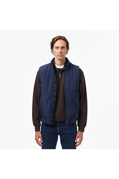 Lacoste Erkek Dik Yaka Lacivert Yelek