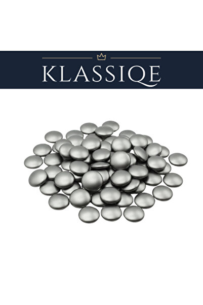 Klassiqe حجر معدني فضي غير لامع مقاس 6 مم - 144 قطعة - حجر تزيين يلتصق بالحرارة