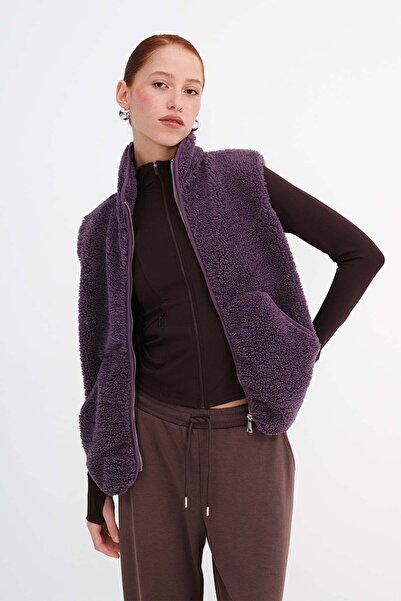 Addax Zippered Plush Vest Y12765