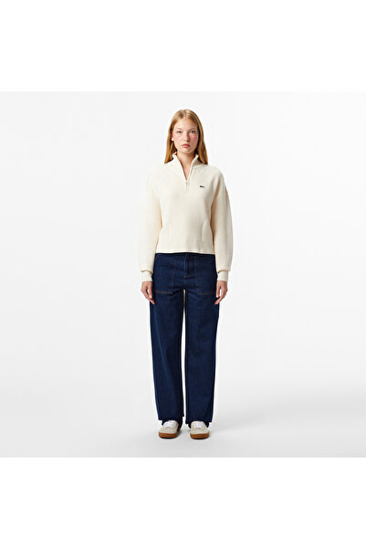 Lacoste Kadın Straight Fit Koyu Mavi Pantolon