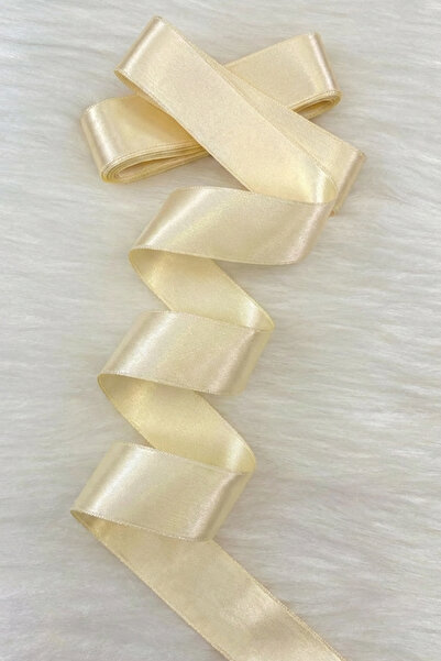 ZEYMERADE Panglică din satin cu două fețe, crem, 4 cm, 10 metri, panglică pen...