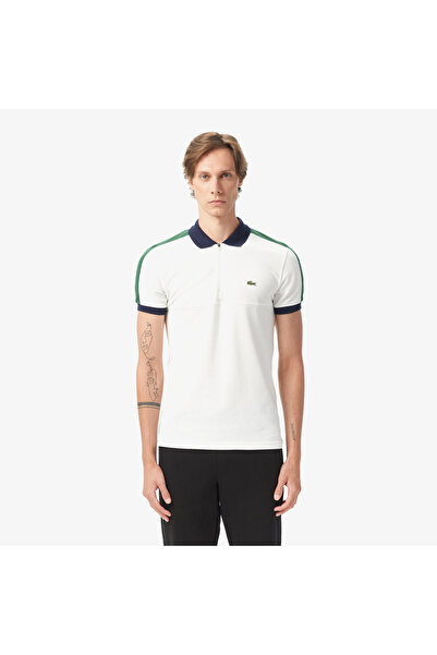 Lacoste Erkek Regular Fit Renk Bloklu Beyaz Polo