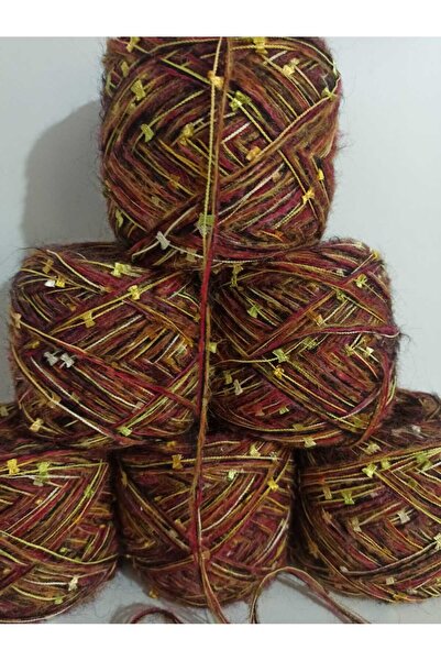 İPEK YÜN İPLİK DÜNYASI Ață de tricotat Angora (negru, burgundă, cămil) ameste...